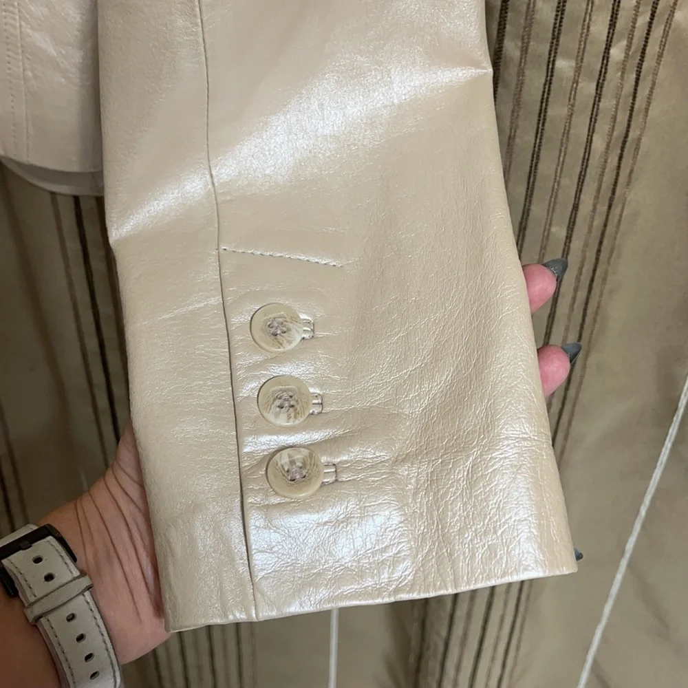 Worthington Cream Leather Jacket - Picture 7 of 11